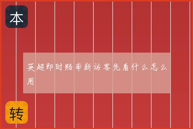 英超即时赔率新访客先看什么怎么用